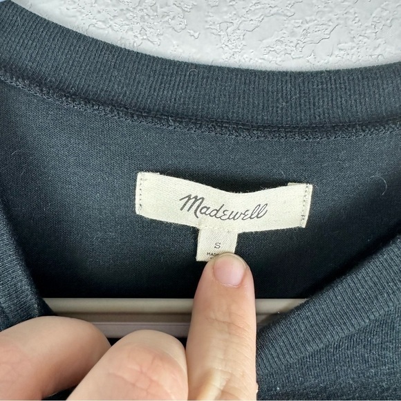 Madewell Black Avrina 3/4 Length Sleeve Top Size Small - Picture 4 of 6